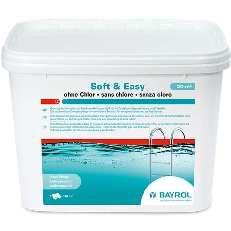 Traitement Complet à L'oxygène Actif 4.48kg - Soft & Easy 20 - Bayrol 1 Traitement Complet à L'oxygène Actif 4.48kg - Soft & Easy 20 - Bayrol