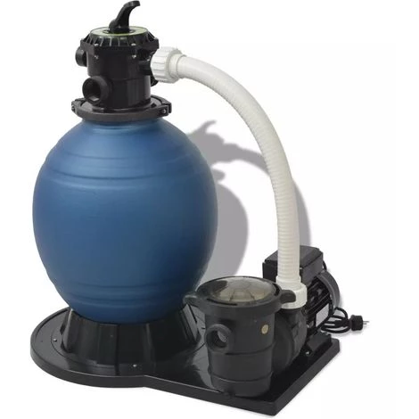 VIDAXL Pompe De Filtration à Sable 1000 W 16800 L/h - Bleu 3 VIDAXL Pompe De Filtration à Sable 1000 W 16800 L/h - Bleu – Image 3