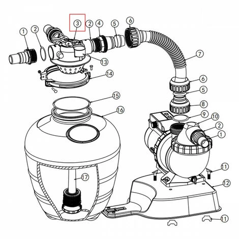 Vanne 4 Voies De Filtre A Sable Piscine POOLSTYLE - Pool Style 3 Vanne 4 Voies De Filtre A Sable Piscine POOLSTYLE - Pool Style – Image 3