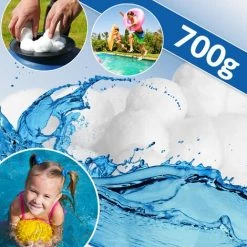 MONZANA Boules De Filtration Pour Filtre à Sable 700g Filtration Piscine Lavable Balle Filtrante Recyclable 5 Cm Nettoyage Bassin