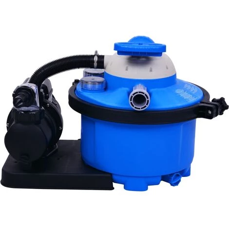 YOUTHUP Pompe De Filtration à Sable Avec Minuterie 450 W 25 L Filtration De Piscine - Bleu Et Noir 3 YOUTHUP Pompe De Filtration à Sable Avec Minuterie 450 W 25 L Filtration De Piscine - Bleu Et Noir – Image 3