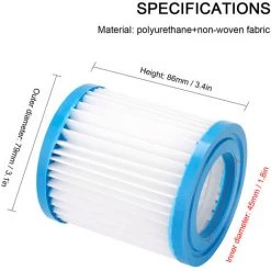 ASUPERMALL 300 Gallons Filtre Pompe Filtre Element Filtre Pompe Accessoires Filtre Circulating Pompe Filtre Cartouche Hs-630 Accessoires 9 ASUPERMALL 300 Gallons Filtre Pompe Filtre Element Filtre Pompe Accessoires Filtre Circulating Pompe Filtre Cartouche Hs-630 Accessoires -Pompe et filtre de piscine Soldes 23641347 5