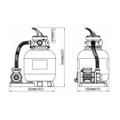 ASUPERMALL Pompe A Filtre A Sable 600 W 17000 L/h -Pompe et filtre de piscine Soldes 25416286 5