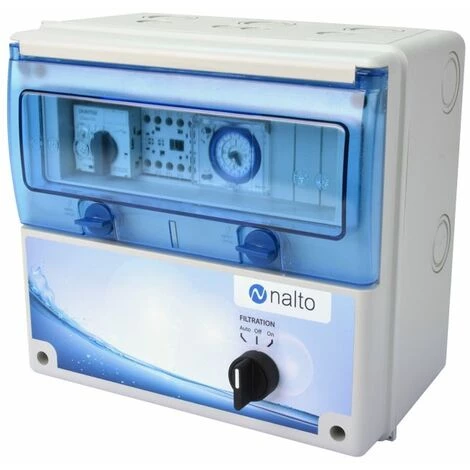 NALTO Coffret Piscine Pour Pompe De Filtration Avec Holorge Mécanique 1 NALTO Coffret Piscine Pour Pompe De Filtration Avec Holorge Mécanique