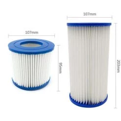 ASUPERMALL Piscine Element De Filtre Reutilisable Piscine Filtre Cartouche Pompe De Rechange Filtre Compatible Avec Bestway Vii / D Intex Menage Piscine Accessoires, 107*203Mm -Pompe et filtre de piscine Soldes 29052062 5