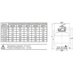 Filtre à Sable Ø635mm 16m³/h Vanne 1,5" Top 6 Voies STEINER -Pompe et filtre de piscine Soldes 30191996 4