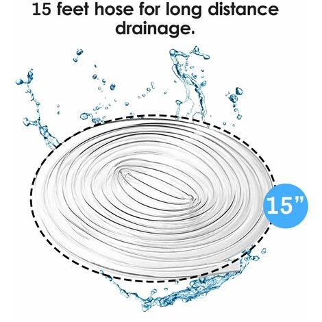 Drain De Couverture De Piscine KKmoon (neutre) Raccords De Vidange De Piscine K-213 Avec Tuyau De 15 Pieds Et Pompe A Siphon 3 Drain De Couverture De Piscine KKmoon (neutre) Raccords De Vidange De Piscine K-213 Avec Tuyau De 15 Pieds Et Pompe A Siphon – Image 3