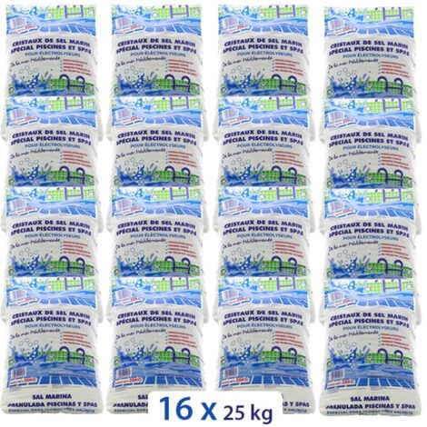 Traitement Au Sel - Sel Pour électrolyse Piscine - 16x25kg De Centrocom 1 Traitement Au Sel - Sel Pour électrolyse Piscine - 16x25kg De Centrocom