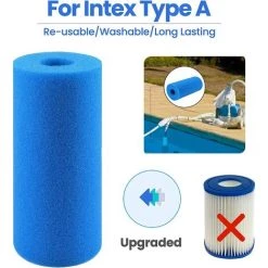 BETTERLIFE 6 Pièces Éponge Filtrante Type S1, Cartouche De Filtre En Mousse, Mousse Pour Filtre Piscine, Réutilisables Et Lavables, Filtre En Mousse Pour Spa, Piscine, Jacuzzi(20*10*4cm) -Pompe et filtre de piscine Soldes 36846563 4