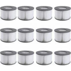 ABCRITAL Cartouche Filtrante De Remplacement Pour Filtre À Remous Mspa, Filtre À Eau De Remplacement Pour Sous-Marins Chauds Et Spa, Pour Piscines Gonflables - Modèle De Filtre À Eau (12 Pièces)