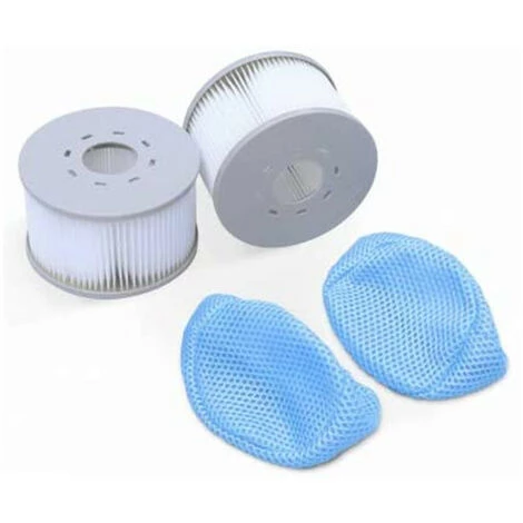 DONTODENT Lot De 6 Cartouches Filtrantes Avec Filet Pour Spa Gonflable MSPA - Blanc 3 DONTODENT Lot De 6 Cartouches Filtrantes Avec Filet Pour Spa Gonflable MSPA - Blanc – Image 3
