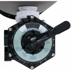 HAPPYSHOPPING Filtre A Sable Pour Piscine Avec Vanne A 6 Voies Gris -Pompe et filtre de piscine Soldes 40435841 4