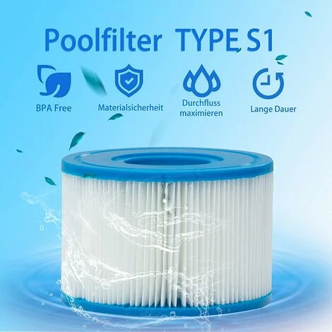 ECHOO Lot De 4 Cartouches Intex De Type S1 Pour Filtre à Jacuzzi, Cartouches De Rechange Pour Intex S1, Cartouche Filtrante De Type S1, Filtre De Piscine Pour Jardin, Piscine, Spa, Baignoire 3 ECHOO Lot De 4 Cartouches Intex De Type S1 Pour Filtre à Jacuzzi, Cartouches De Rechange Pour Intex S1, Cartouche Filtrante De Type S1, Filtre De Piscine Pour Jardin, Piscine, Spa, Baignoire – Image 3