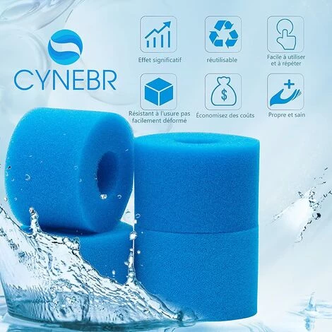 BARES Cartouches De Filtre Type S1 Pour Jacuzzi Intex 29001 E Pure Spa, Éponge Filtrante Type S1,Filtre En Mousse à Cartouche éponge Lavable Pour Piscines,Jardin Extérieur.((8) 5 BARES Cartouches De Filtre Type S1 Pour Jacuzzi Intex 29001 E Pure Spa, Éponge Filtrante Type S1,Filtre En Mousse à Cartouche éponge Lavable Pour Piscines,Jardin Extérieur.((8) – Image 5