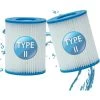 TINOR Filtre Piscine Pour Bestway Type II, Spa Remplacement Filtre De Piscine Gonflable Accessoires, Filtre De Piscine Pour Jardin Extérieur, Lavable Et Réutilisable Cartouche, 4.17x5.35 Inch (2 PCS)
