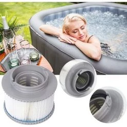 Filtres Pour Macaron, Cartouche Filtrante De Remplacement Pour , Cartouche Filtrante Pompe 2 Pack Convient Aux Modèles MSPA Cartouche Filtrante -Pompe et filtre de piscine Soldes 46610083 5