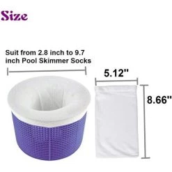 READCLY Chaussettes De Skimmer, Poche Filtrante Piscine De Réutilisable, Pour Panier De Skimmer, Aspirateur, Filtre De Pompe, Piscine, Spa -Pompe et filtre de piscine Soldes 48335187 5
