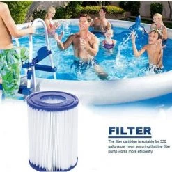 READCLY Cartouches Filtrantes Pour Bestway II Taille 2 Spa Remplacement Filtre De Piscine Gonflable Accessoires Cartouches Filtrantes Papier 106 X 136 Mm 2 Pièces. -Pompe et filtre de piscine Soldes 48335212 3