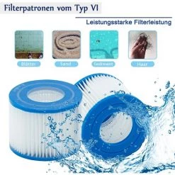 HIASDFLS Cartouche Filtrantes Pour Piscine Type Vi Pour Bestway 58323, Taille 6 Filtre De Piscine (Lot De 4) -Pompe et filtre de piscine Soldes 48541764 3
