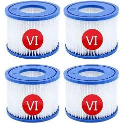 HIASDFLS Lot De 4 Cartouches Filtrantes Pour Piscine Bestway Pool Vi - Filtre De Rechange Pour Piscine Bestway - Bleu