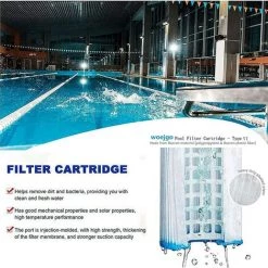 HIASDFLS Lot De 4 Cartouches Filtrantes Pour Piscine Bestway Pool Vi - Filtre De Rechange Pour Piscine Bestway - Bleu -Pompe et filtre de piscine Soldes 48541783 4