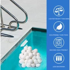 SUPERSELLER Cartouche De Filtre De Piscine 8 Pièces Boules Filtrantes En éponge Blanche Boule De Filtre De Nettoyage De Piscine Réutilisable écologique, 8 Pièces - 8 Pièces 9 SUPERSELLER Cartouche De Filtre De Piscine 8 Pièces Boules Filtrantes En éponge Blanche Boule De Filtre De Nettoyage De Piscine Réutilisable écologique, 8 Pièces - 8 Pièces -Pompe et filtre de piscine Soldes 50909761 5