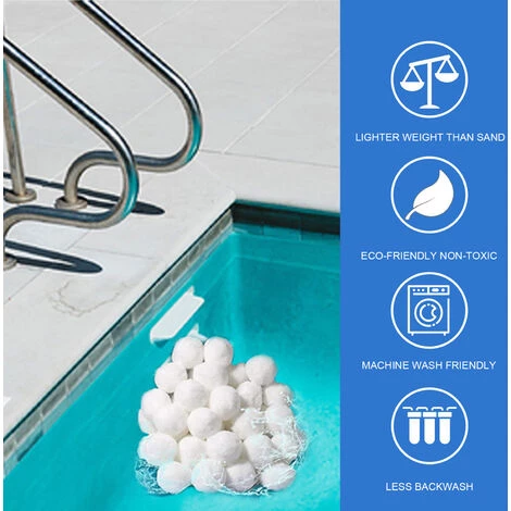 SUPERSELLER Cartouche De Filtre De Piscine 8 Pièces Boules Filtrantes En éponge Blanche Boule De Filtre De Nettoyage De Piscine Réutilisable écologique, 8 Pièces - 8 Pièces 5 SUPERSELLER Cartouche De Filtre De Piscine 8 Pièces Boules Filtrantes En éponge Blanche Boule De Filtre De Nettoyage De Piscine Réutilisable écologique, 8 Pièces - 8 Pièces – Image 5
