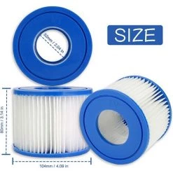 SUPERMARKET Cartouche Filtrante VI Pour Bestway, Hot Tub Filtre, Cartouches De Filtre De Piscine Pour Lay-Z-Spa, Paris, Miami, Vegas, Monaco, Palm Springs, 2 Filtres，Superma -Pompe et filtre de piscine Soldes 51169867 5