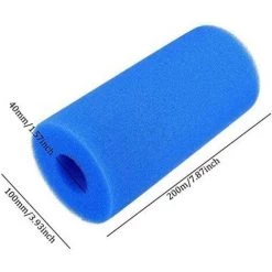 CADEAUX Lot De 2 Filtres De Piscine, éponge De Cartouche De Filtre De Bain à Remous En Mousse Lavable Réutilisable (bleu, 100 X 40 X 200 Mm) -Pompe et filtre de piscine Soldes 51766216 4