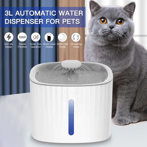 SUPERSELLER Fontaine à Eau Et Distributeur D'eau Pour Chat Distributeur D'eau Automatique Pour Animaux De Compagnie 3L LED Affichage Du Niveau D'eau Distributeur D'eau Sans Bruit Pour Chats Chiens Et Autres Animaux De Compagnie - Type De DEL 2 SUPERSELLER Fontaine à Eau Et Distributeur D'eau Pour Chat Distributeur D'eau Automatique Pour Animaux De Compagnie 3L LED Affichage Du Niveau D'eau Distributeur D'eau Sans Bruit Pour Chats Chiens Et Autres Animaux De Compagnie - Type De DEL – Image 2