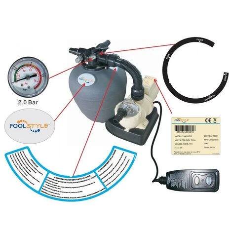 HELIOTRADE Kit De Filtration Complet Pour Piscine 6m3/H - Pompe + Groupe + Vanne + Connexion 4 HELIOTRADE Kit De Filtration Complet Pour Piscine 6m3/H - Pompe + Groupe + Vanne + Connexion – Image 4