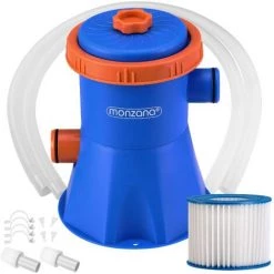 MONZANA Pompe De Filtration Pour Piscine 1140, 2280, 3400, 3800 L/h 15-90W Accessoires 15Watt 195x160x160 Mm (de)