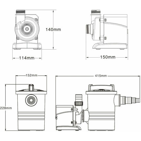 HELLOSHOP26 Pompe Piscine 3500 Litres Par Heure 30 Watts Pompe Filtration Circulation 4 HELLOSHOP26 Pompe Piscine 3500 Litres Par Heure 30 Watts Pompe Filtration Circulation – Image 4