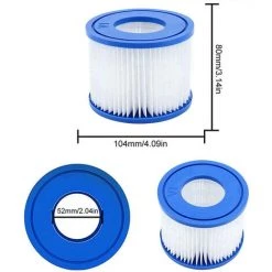 TINOR Bestway Lay-Z-Spa Cartouches De Filtre De Piscine, Blanc -Pompe et filtre de piscine Soldes 53663928 3