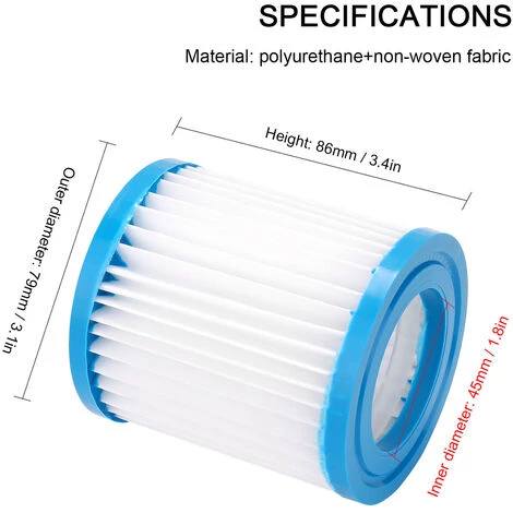 SUPERSELLER Pompe De Filtre De 300 Gallons Élément De Filtre Accessoires De Pompe De Filtre Cartouche De Filtre De Pompe De Filtre De Circulation Accessoire HS-630 - Multicolore 4 SUPERSELLER Pompe De Filtre De 300 Gallons Élément De Filtre Accessoires De Pompe De Filtre Cartouche De Filtre De Pompe De Filtre De Circulation Accessoire HS-630 - Multicolore – Image 4