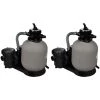 LITZEE Pompes à Filtre à Sable 2 Pcs 600 W 17000 L/h #