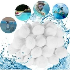 REGALI Boules De Filtre De Piscine 700g, Balles Filtrantes, Média Filtre à Fibres Pour Piscine Filtres à Sable Filtrage De L'eau, Alternative Pour De Sable Filtrant, Filtre Pour Piscine