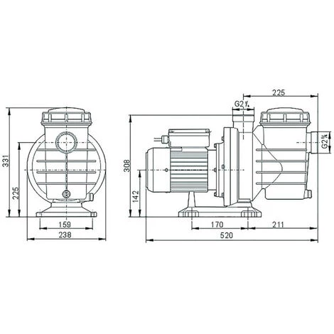 Pompe De Filtration Auto-amorçante Avec Préfiltre / Piscine / SWIM 025 IBO 2 Pompe De Filtration Auto-amorçante Avec Préfiltre / Piscine / SWIM 025 IBO – Image 2