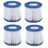 VIKING CHOICE Filtres De Piscine - 13,5cm X ø10,5cm - Lot De 4 Pièces - Pompe Type 2 - Jusqu'à 3028 Litres Par Heure