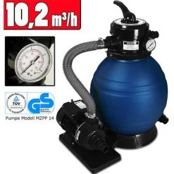 Deuba Système De Filtration à Sable 10200 L / H 9 Deuba Système De Filtration à Sable 10200 L / H -Pompe et filtre de piscine Soldes 54378918 5