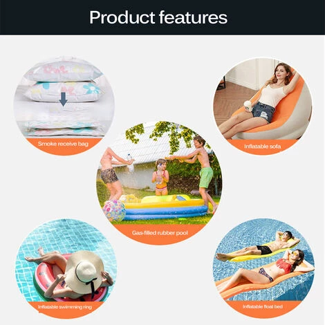 MERKMAK Mini Pompe A Air Electrique Pour Pataugeoire, Pompe A Air Rapide Portable Usb Pour Anneau De Natation Pour Enfant, Gonfleur Et Deflateur A 3 Buses 4 MERKMAK Mini Pompe A Air Electrique Pour Pataugeoire, Pompe A Air Rapide Portable Usb Pour Anneau De Natation Pour Enfant, Gonfleur Et Deflateur A 3 Buses – Image 4