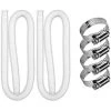 MERKMAK Tuyau De Filtre De Remplacement 2 Pcs Pour Piscine En Pvc De Qualite Superieure, 1,25 X 59 Pouces Avec Ruban Adhesif Fonctionne Avec Toutes Les Pompes De Filtration Pour 330 Gph, 530 Gph Et 1 000 Gph Blanc