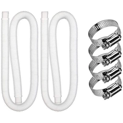 MERKMAK Tuyau De Filtre De Remplacement 2 Pcs Pour Piscine En Pvc De Qualite Superieure, 1,25 X 59 Pouces Avec Ruban Adhesif Fonctionne Avec Toutes Les Pompes De Filtration Pour 330 Gph, 530 Gph Et 1 000 Gph Blanc 1 MERKMAK Tuyau De Filtre De Remplacement 2 Pcs Pour Piscine En Pvc De Qualite Superieure, 1,25 X 59 Pouces Avec Ruban Adhesif Fonctionne Avec Toutes Les Pompes De Filtration Pour 330 Gph, 530 Gph Et 1 000 Gph Blanc