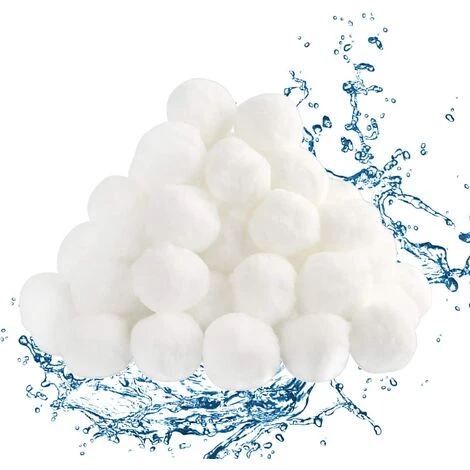 ILOVEMILAN Boules De Filtre De Piscine 500g, Balles Filtrantes Réutilisables, Balles De Filtration Au Lieu De 18 Kg De Sable Filtrant, Utilisées Dans Les Piscines, Filtres à Sable, Filtration D'Eau (blanc) 1 ILOVEMILAN Boules De Filtre De Piscine 500g, Balles Filtrantes Réutilisables, Balles De Filtration Au Lieu De 18 Kg De Sable Filtrant, Utilisées Dans Les Piscines, Filtres à Sable, Filtration D'Eau (blanc)