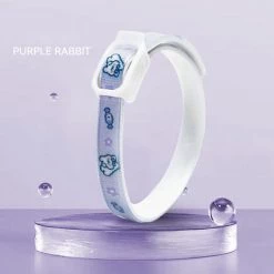 ELLE Collier Vermifuge Pour Chat Collier Anti-puces Pour Chien L(70CM) Lapin Violet