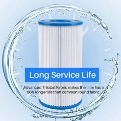 Filtre De Rechange Pour Type A Ou C, Compatible Avec Intex 29000E/59900E, Filtres De Piscine, évasions D'été Ou Vagues D'été Pour Piscines Hors Sol, Lot De 6， Fontainebleau -Pompe et filtre de piscine Soldes 55255491 5