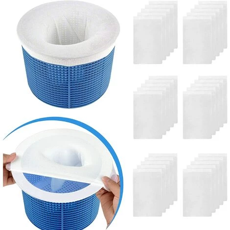 Chaussette Skimmer, Filtre Jetable Pour Skimmer Piscine & Spa Net Skim Nettoyage De Piscine Enlever Les Poils De Chien, Les Petites Particules 30pcs, Fontainebleau 1 Chaussette Skimmer, Filtre Jetable Pour Skimmer Piscine & Spa Net Skim Nettoyage De Piscine Enlever Les Poils De Chien, Les Petites Particules 30pcs, Fontainebleau