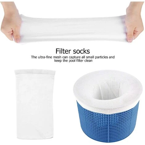 Chaussette Skimmer, Filtre Jetable Pour Skimmer Piscine & Spa Net Skim Nettoyage De Piscine Enlever Les Poils De Chien, Les Petites Particules 30pcs, Fontainebleau 3 Chaussette Skimmer, Filtre Jetable Pour Skimmer Piscine & Spa Net Skim Nettoyage De Piscine Enlever Les Poils De Chien, Les Petites Particules 30pcs, Fontainebleau – Image 3