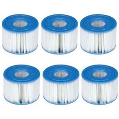 Intex 29001E Lot De 6 Cartouches De Piscine Type S1 Faciles à Installer (4 Filtres) | 2, 1 Paquet Bleu，Irisfr -Pompe et filtre de piscine Soldes 55630719 4
