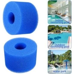 BARES Lot De 6 Cartouches De Filtre De Piscine Réutilisables Et Lavables En Mousse Pour Jacuzzi Type S1 (bleu) -Pompe et filtre de piscine Soldes 55635549 3